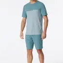 Schiesser Schiesser Pyjama court gris bleu 181167 52/L