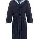 Morgenstern Morgenstern herenbadjas met capuchon Daniel marine/blauw Maat M