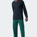 Schiesser Schiesser Pyjama Long royal blue 178096 56/XXL