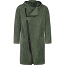 Cawö Cawo Peignoir Homme avec fermeture éclair Uni 6516 L field-noir