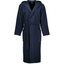 Cawö Cawo Heren Home Badjas met Capuchon Uni 842 4XL blauw