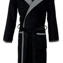 Carl Ross Carl Ross Heren Badjas Velours met Capuchon 637310 Deep Black/Basalt 56/58