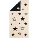 Cawö Cawo Édition de Noël 792 Étoiles Serviette noir