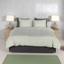 Zo! Home Zohome Housse de Couette en Percale Righe 200x200/220 Vert Fumé