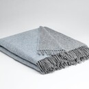 Mcnutt of Donegal McNutt of Donegal  plaid pure wool Reversible 145x200 Starlight Blue