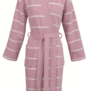Carl Ross Carl Ross Peignoir Unisexe Kimono 33110 Quartz Rose/Blanc Cassé M