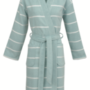 Carl Ross Carl Ross Peignoir Unisexe Kimono 33110 Bleu océan/Blanc cassé M