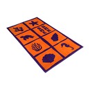 Vossen Vossen Serviette de plage animaux marins 100x180 orange