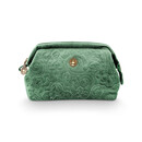 Pip Studio Pip Studio Cooper Pochette Cosmétique Petite Velours Quiltey Days Vert 19x12x8,5 cm