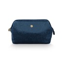 Pip Studio Pip Studio Pochette Cosmétique Extra Large Velvet Quiltey Days Bleu 30x20,7x