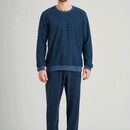 Schiesser Pyjama long pour homme Schiesser 175603 bleu jean 58