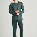 Schiesser Schiesser heren pyjama lang 175586 dark green 56