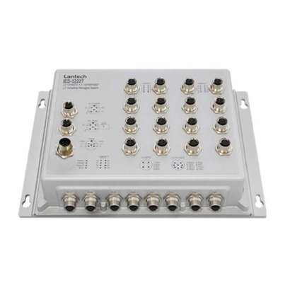 2 1000T + 22 10/100TX PTP L2+ Managed Industrial M12 IP67 Switch; -40°C to 75°C; 9.5~56VDC