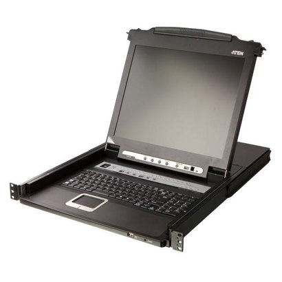 16 Port KVM 17"-LCD Console 19"-Schublade + Keyboard
