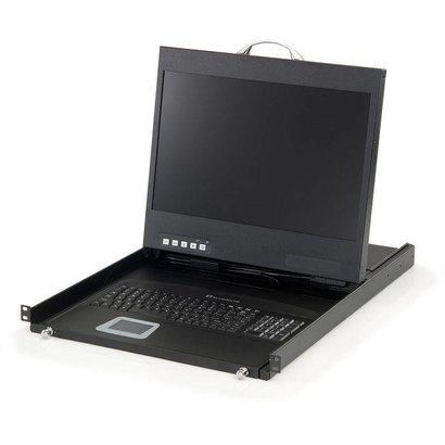 19" Widescreen LCD KVM Rack Console, DE Keyboard