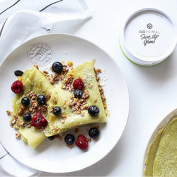 Groene spelt pannenkoeken
