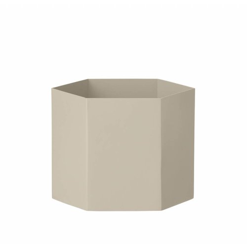 ferm LIVING Hexagon Pot - Grey - Large ferm LIVING Hexagon Pot - Grey - Large