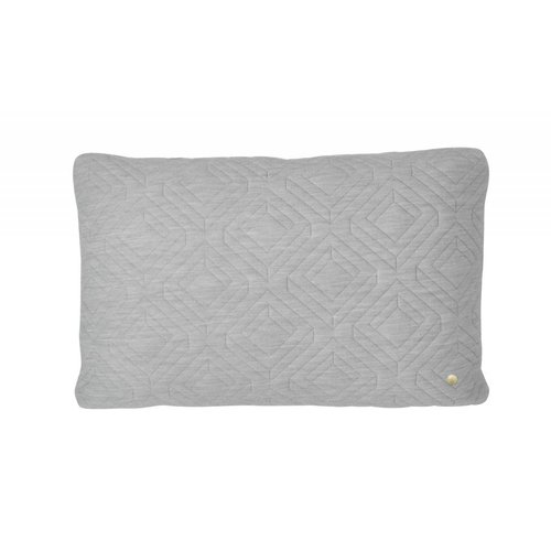 ferm LIVING Quilt Cushion - Light Grey 60x40 ferm LIVING Quilt Cushion - Light Grey 60x40