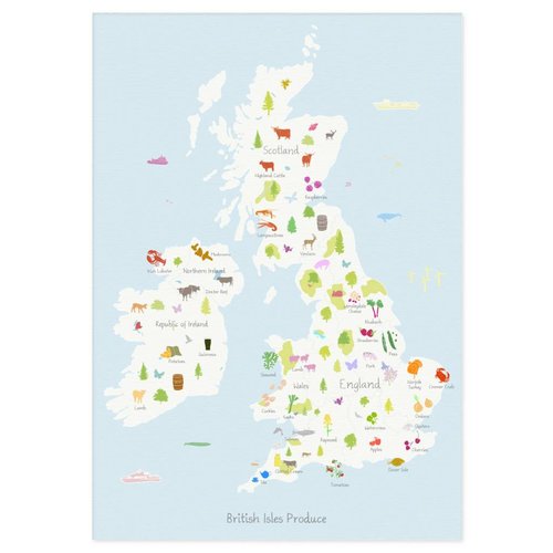 Holly Francesca Map of British Isles Produce A3 Holly Francesca Map of British Isles Produce A3