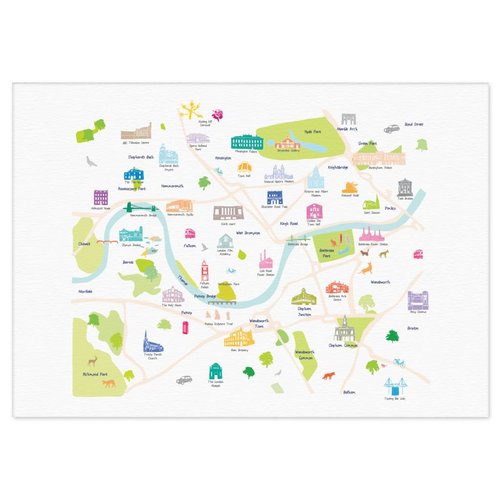 Holly Francesca Map of Central South West London A3 Holly Francesca Map of Central South West London A3