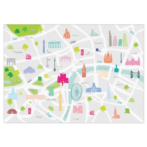 Holly Francesca Map of London - A3 Holly Francesca Map of London - A3