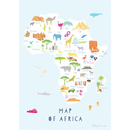 Holly Francesca Map of Africa - A3 Holly Francesca Map of Africa - A3