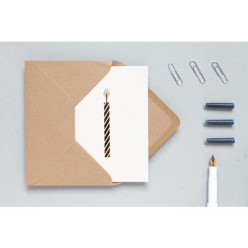 Ola Foil Blocked Cards: Candle Stone/Copper Ola Foil Blocked Cards: Candle Stone/Copper