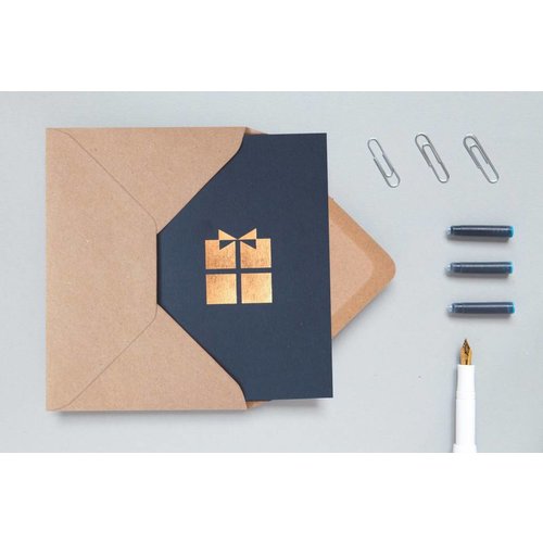 Ola Ola Foil Blocked Cards: Present Navy/RoseGold Ola Ola Foil Blocked Cards: Present Navy/RoseGold