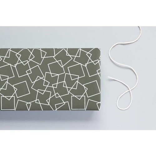 Ola Ola Patterned Papers: Squares Print, Charcoal Ola Ola Patterned Papers: Squares Print, Charcoal