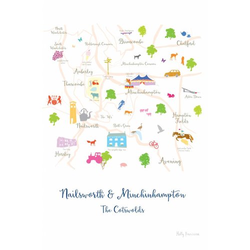 Holly Francesca Map of Nailsworth & Minchinhampton - A4 Holly Francesca Map of Nailsworth & Minchinhampton - A4