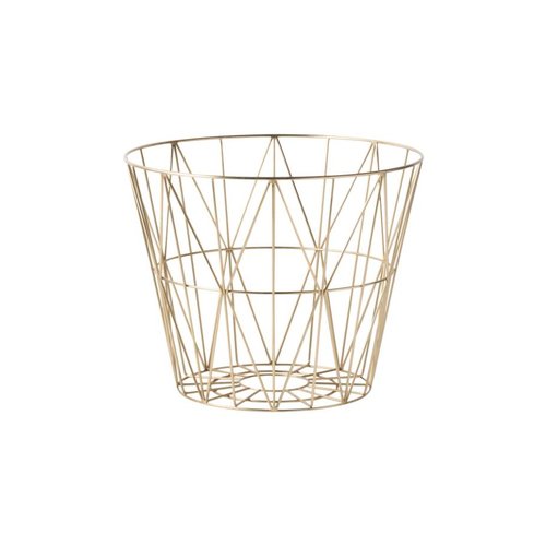 ferm LIVING Wire Basket Brass Large ferm LIVING Wire Basket Brass Large