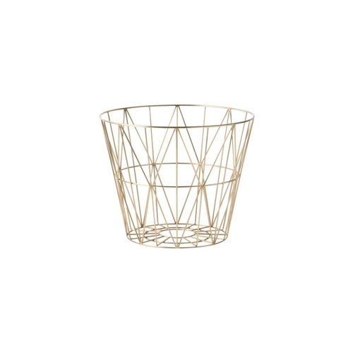 ferm LIVING Wire Basket Brass Small ferm LIVING Wire Basket Brass Small