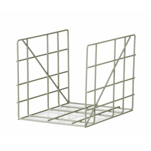 ferm LIVING Square Magazine Holder - Dusty Green ferm LIVING Square Magazine Holder - Dusty Green