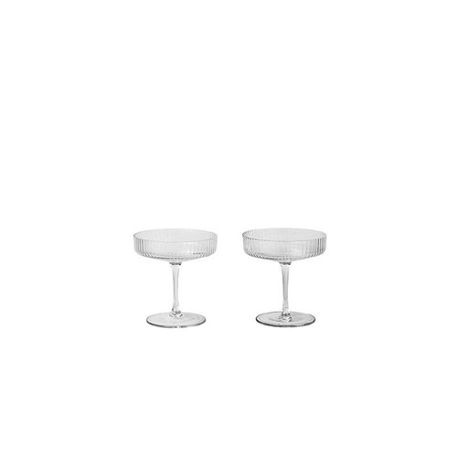 ferm LIVING Ripple Champagne Glasses (Set of 2) ferm LIVING Ripple Champagne Glasses (Set of 2)