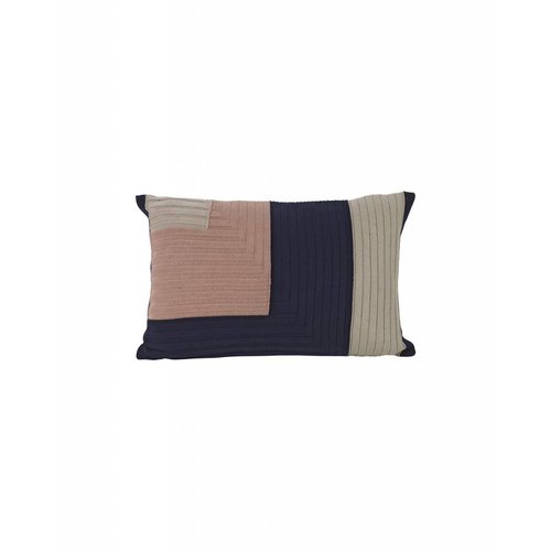 ferm LIVING Angle Knit Cushion - Dark Blue ferm LIVING Angle Knit Cushion - Dark Blue