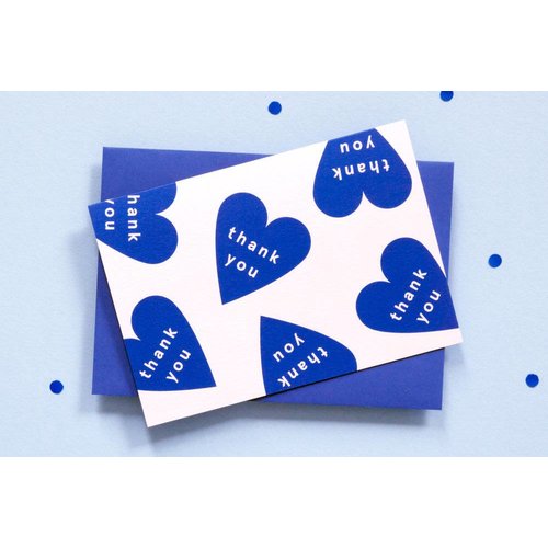 Ola OLA jr Thank You Hearts Card Greeting Card Ola OLA jr Thank You Hearts Card Greeting Card