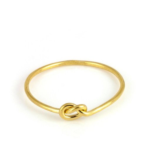 Laura Gravestock Written Knot Ring - 18ct Gold Plated Silver Laura Gravestock Written Knot Ring - 18ct Gold Plated Silver