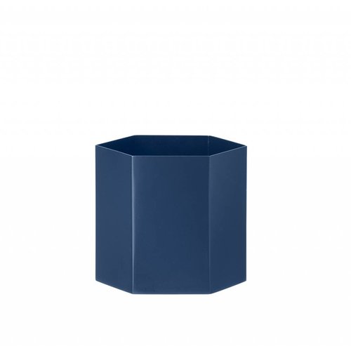 ferm LIVING Hexagon Pot - Blue - Large ferm LIVING Hexagon Pot - Blue - Large