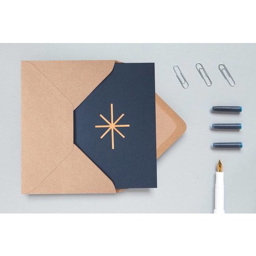 Ola Foil Blocked Cards: Star Navy/RoseGold Ola Foil Blocked Cards: Star Navy/RoseGold