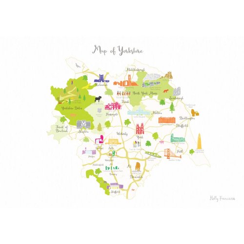 Holly Francesca Map of Yorkshire A3 Holly Francesca Map of Yorkshire A3