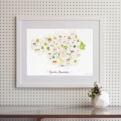 Holly Francesca Map of Greater Manchester - A3 Holly Francesca Map of Greater Manchester - A3