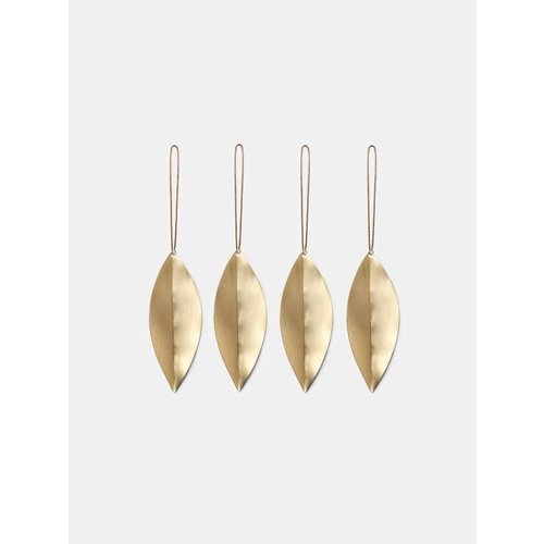 ferm LIVING Leaf Brass Ornaments (set of 4) ferm LIVING Leaf Brass Ornaments (set of 4)