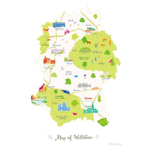 Holly Francesca Map of Wiltshire A3 Holly Francesca Map of Wiltshire A3