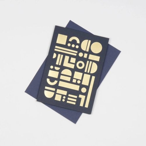 Tom Pigeon Artefact Cards Brass - Navy Tom Pigeon Artefact Cards Brass - Navy
