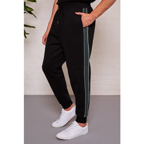 HYMN London 'BECKER' Black Side Panel Jogger HYMN London 'BECKER' Black Side Panel Jogger