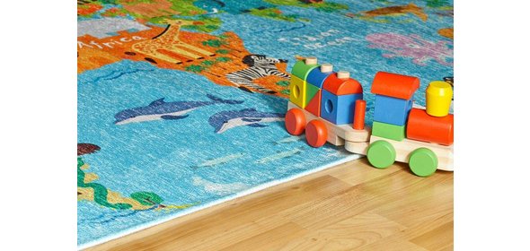 Torino Kindervloerkleed 120x170 Wereld Map Obsession Torino Kindervloerkleed 120x170 Wereld Map