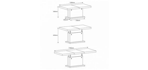 Matera Lux Salontafel Sonoma Eiken Hubertus Meble Matera Lux Salontafel Sonoma Eiken