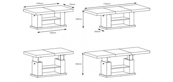 Matera Two Salontafel Avola Bruin Hubertus Meble Matera Two Salontafel Avola Bruin