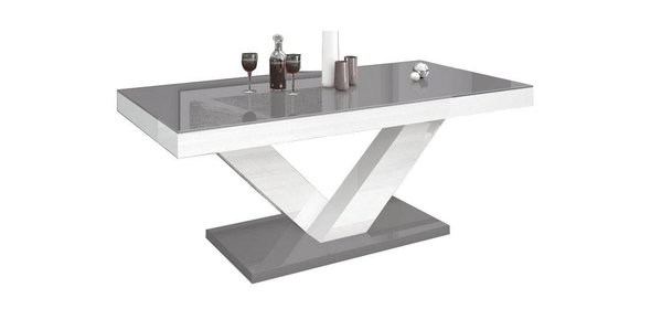 Victoria mini Salontafel HG Grijs/Wit Hubertus Meble Victoria mini Salontafel HG Grijs/Wit