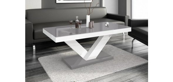 Victoria mini Salontafel HG Grijs/Wit Hubertus Meble Victoria mini Salontafel HG Grijs/Wit